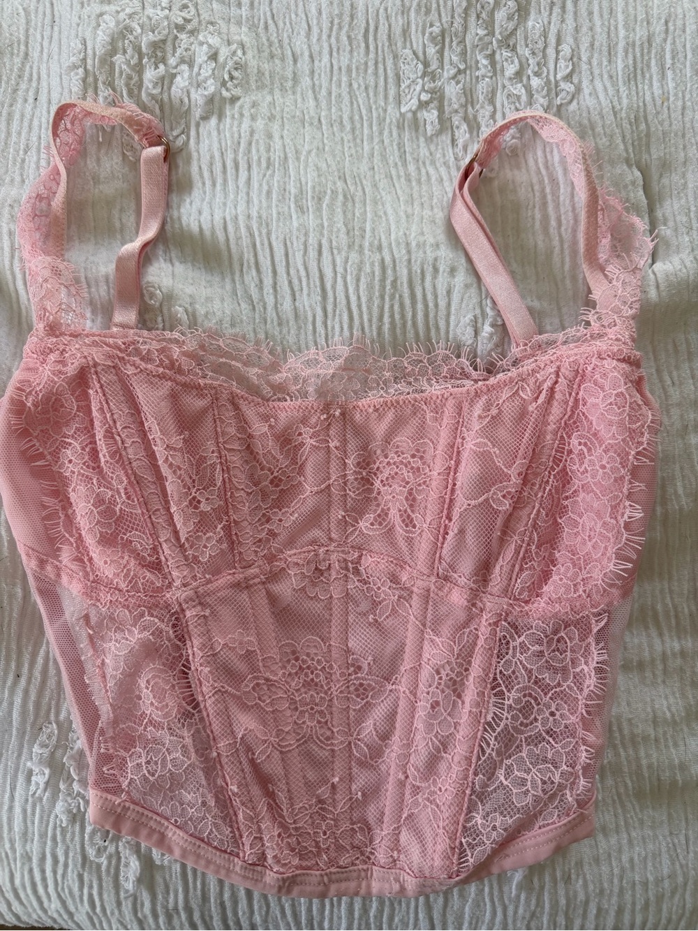 Victoria's Secret Pink Lace Bustier Top